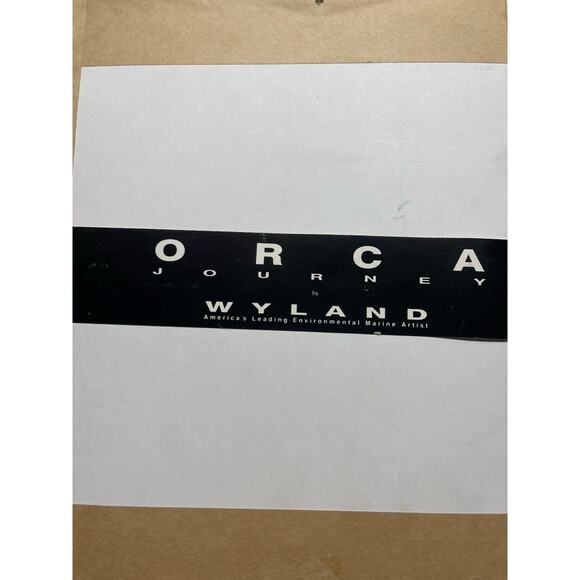 Wyland Print Orca Journey 1990 12x12 Wood Frame Stunning Y2K - Picture 4 of 7